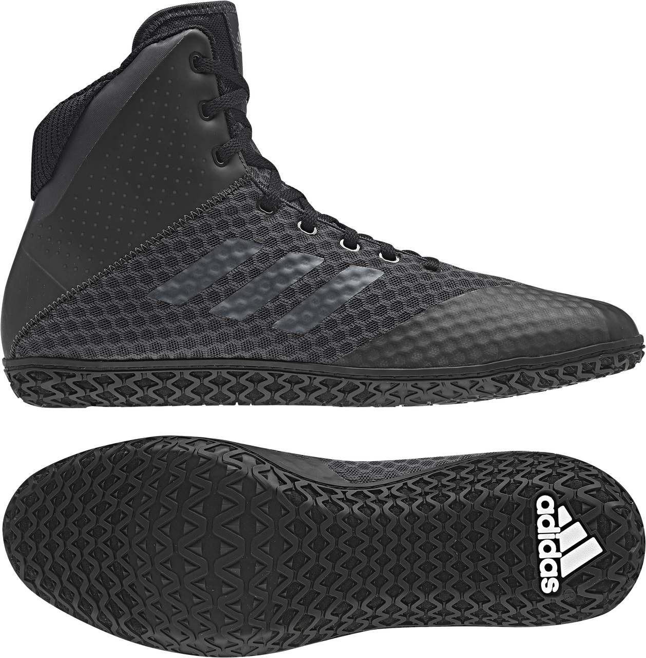adidas Mat Wizard 4 Wrestling Shoe, color: Carbon/Black